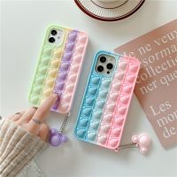 Chaunceybi เคสปลายนิ้วแบบกด3D สำหรับ iPhone 14 13 11 XR X 7 8 Plus เคส iPad MINI Fundas แบบนิ่ม