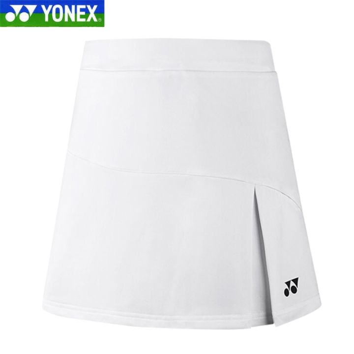 เว็บไซต์ทางการของ-yonex-ใหม่ชุดกีฬาแบดมินตันกีฬาเทนนิสสตรีแห้งเร็วสีขาวกระโปรงสั้น