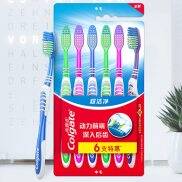 Colgate Bàn Chải Đánh Răng Làm Sạch Răng Cặp Đôi Gia Đình Sáu Gói Mềm Mịn