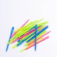 【CW】 20pcs Mixed Color 5.5/7/9cm Plastic Knitting Needles Crochet Hooks Wool Yarn Needle Children Sweater Weaving Tools Accessory