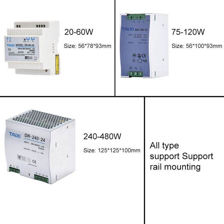 10a-480w-48v-10a-w-j76-dr-รางดินน้ำมันสวิตช์จ่ายไฟสลับ5v-12v-24v-36v-48v-2-5a-30w-45w-60w-120w-200w-240w-480w-48v-สำหรับอุปกรณ์ควบคุมแผงวงจร