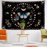 Butterfly Planet Moon Phase Tapestry Wall Hanging Abstract Witchcraft Mysterious Aesthetics Room Home Decor