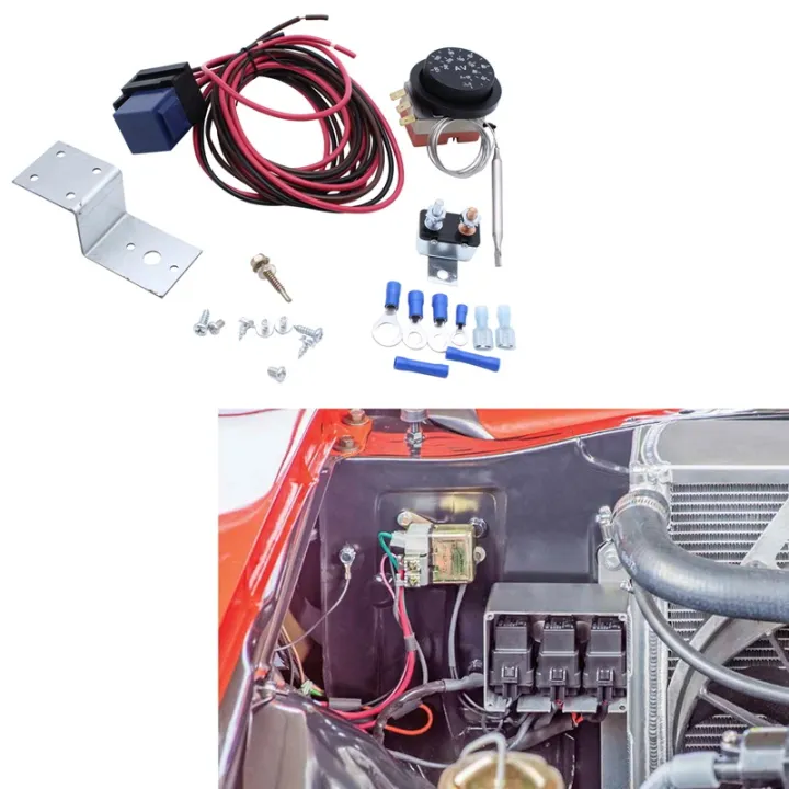 12V Electric Radiator Fan Thermostat Controller Kit