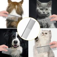 Pet Hair Removal Comb Stainless Steel Pet Grooming Comb Dog Cat Brush Gently Removes Loose and Knotted Hair Pet Accessories