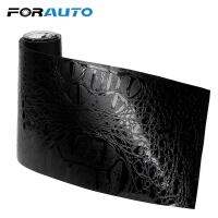 FORAUTO Luxury Car Sticker Film Leather Texture Simulation Crocodile UV Protected Black Motorcycle Styling Interior Decoration Bumper Stickers Decals