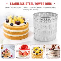 8Pcs 8cm Stainless Steel Tartlet French Dessert Mousse Fruit Pie Tart Ring Quiche Cake Mold