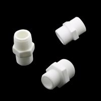 Double Male Thread straight connector Plastic Pipe Fitting Plumbing Tube Connector Bathroom Accessories Joint 6 Pcs