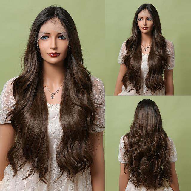 easihair-long-brown-lace-front-synthetic-natural-hair-wigs-blonde-highlight-lace-frontal-wig-for-women-cosplay-wigs-high-density