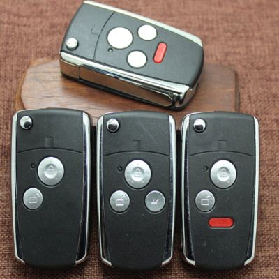 DAKATU 2/3/4ปุ่มเปลือกกุญแจแบบพับพลิกสำหรับ Honda CRV ผ้าคลุมเบาะรถ Civic Jazz HRV Accord Pilot Insight เคส Kunci Remote Mobil ดัดแปลง