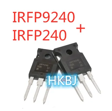 2ชิ้น IRFP240 IRFP9240ภาคสนามทรานซิสเตอร์ P-Channel N-Channel ถึง-247 IRFP240PBF การจับคู่ท่อเสียงฟีเวอร์ IRFP9240PBF ใหม่ของแท้
