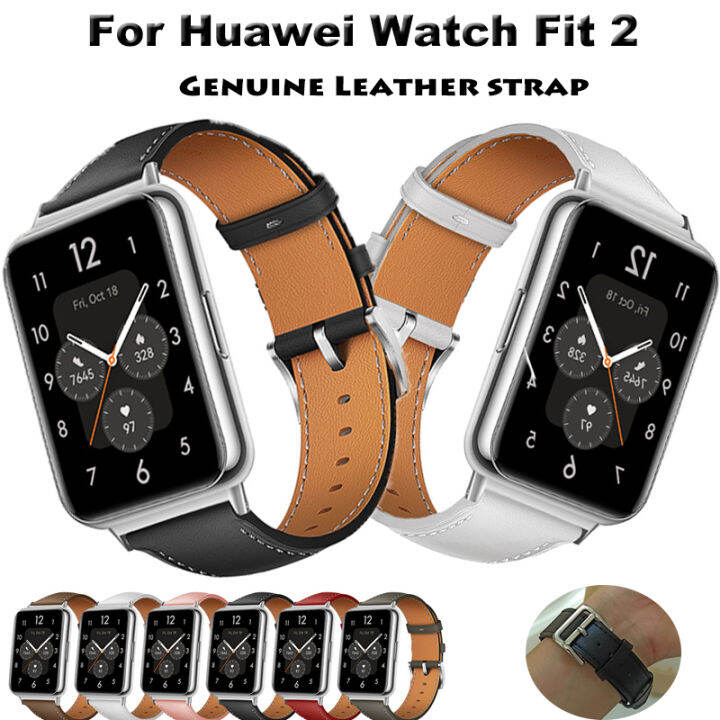 leather strap for Huawei Watch fit2 first layer cowhide smart leather