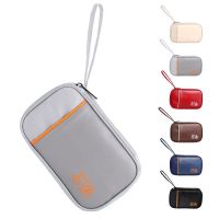 2022 Gray Hand held Storage Bags PU Leather Portable Travel Gadgets Organizers for Power Bank Data Cables Small Zipper Pouch