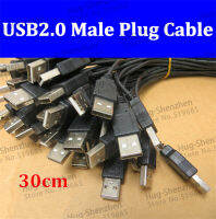 20 USB2.0ส่วนต่อขยายสาย USB ชายเสียบสายเคเบิ้ลประมาณ30เซนติเมตร22AWG เคเบิ้ลสำหรับอุปกรณ์การเข้าถึงคอมพิวเตอร์, ศัพท์, MP3MP4