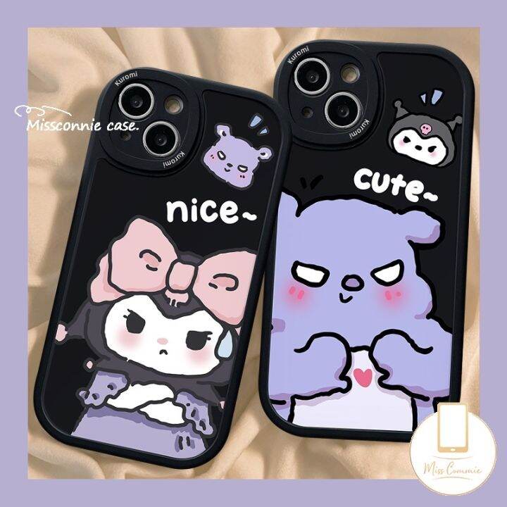 เคสโทรศัพท์มือถือ-tpu-แบบนิ่ม-ลายการ์ตูน-kuromi-กันกระแทก-สําหรับ-iphone-13-12-14-7-6-8-6s-7plus-8plus-xr-x-xs-2020