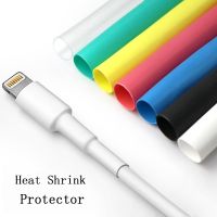 【Taotao Electronics】 ปลอกหุ้มท่อหดความร้อนแบบม้วนตัวหนีบสายเคเบิล USB ป้องกันสาย iPhone 5ชิ้น