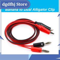 Dgdfhj Shop 1meter Alligator Testing Cord Lead Clip to 4mm Banana Plug Probe Cable for Multimeter Test Electrical Clamp