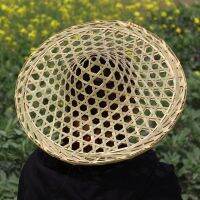 [COD] bucket hat childrens stage props colorful bamboo weaving hollow flowers dancing adult square dance