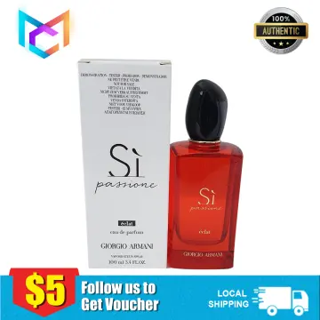 Armani si passione tester best sale 100 ml