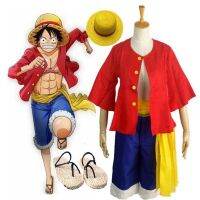 Anime Monkey D Luffy Cosplay Costume Set Coat Shorts Belt Uniform