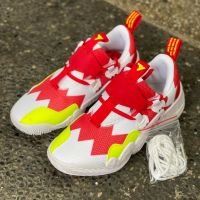 New 【 Originalpark AD* Trae- Young- 1 Red Volt White Colorway All Match Fashion Basketball Shoes Actual Combat Sports Shoes {Free Shipping}