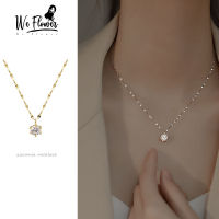 We Flower Vintage Gold Shining Cubic Zirconia Pendant Necklace for Women