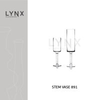 LYNX - STEM VASE 891 - แจกันแก้ว แฮนด์เมด ทรงสูง เนื้อใส มีให้เลือก 2 ขนาด คือ ความสูง 40 ซม. และ 50 ซม.