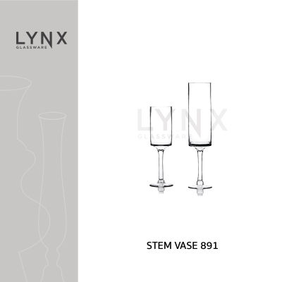 LYNX - STEM VASE 891 - แจกันแก้ว แฮนด์เมด ทรงสูง เนื้อใส มีให้เลือก 2 ขนาด คือ ความสูง 40 ซม. และ 50 ซม.