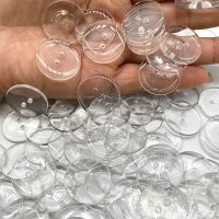 New 9--25mm Two Holes Transparent Small Buttons  Suit Pad Button Bread Round Resin Sewing Buttons Diy Scrapbooking Haberdashery