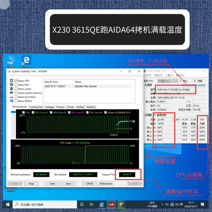 Thinkpad X230 upgrades CPU onboard BGA to replace i7-3687U/3615QE ...