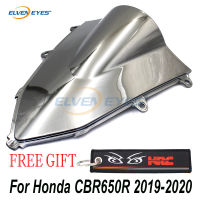 Elvenตาสำหรับฮอนด้าCBR 650 R CBR 650 R 2019 2020 อุปกรณ์มอเตอร์ไซค์ฟองคู่กระจกกระจกF Airing CBR 650R 19 20 ลมVisorสปอยเลอร์D Eflector