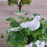 1PC Artificial Foam Feather Dove Lover Peace White Pigeons Garden Wedding Decortions Craft Birds Model Retro Photo Props