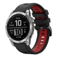 สำหรับ Garmin Instinct 2สาย2นาฬิกาซิลิโคนสีพลังงานแสงอาทิตย์สำหรับกีฬา (สีขาว + สีดำ)