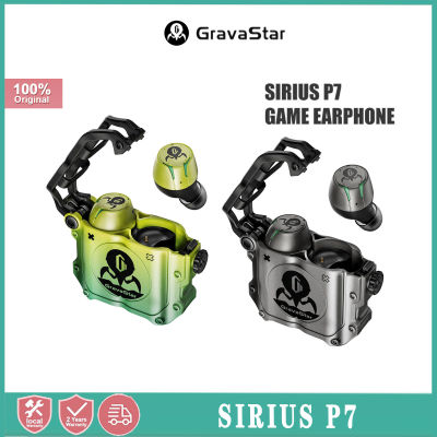 P7 Gravastar Sirius หูฟังบลูทูธไร้สายไมโครโฟนในตัวอินเอียร์หูฟังเล่นเกมกลไก Hi-Fi TWS