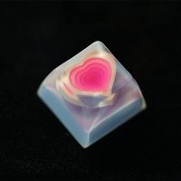 For Cherry MX Mechanical Keyboard Resin Keycap Individual Design Frozen Heart Personalized Mechanical Keyboard Keycaps