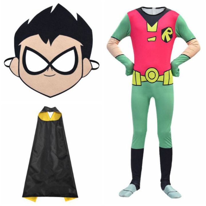 Teen Titans Robin Jumpsuit Outfits Halloween Carnival Costume Cosplay
