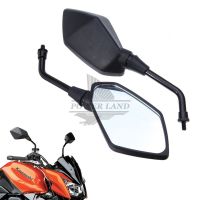 Black Plastic Left Right Side 10mm Reverse Pair Of Rear View Side Mirrors For Kawasaki Z1000 Z750 ER6N KLE400 KLE500