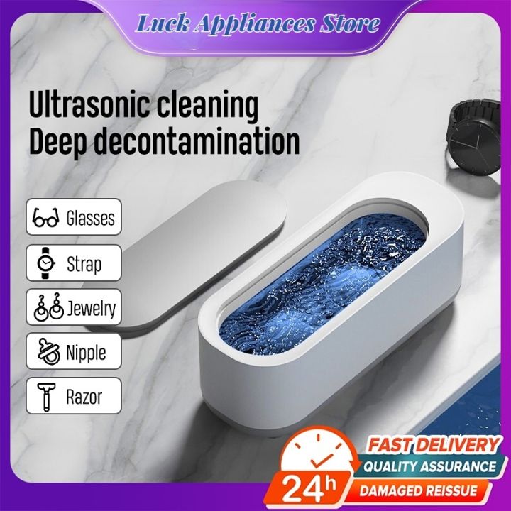 Portable Ultrasonic Cleaning Machine High Frequency Vibration Wash Cleaner  Remove Stains Jewelry Watch Glasses Washing Machine