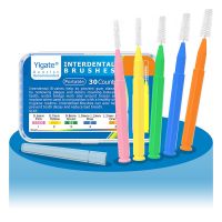 30Pcsset I Shaped Interdental Brush Denta Floss Interdental Cleaners Orthodontic Dental Teeth Brush Toothpick Oral Care Tool