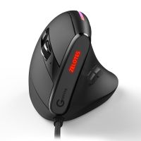 ZZOOI ZELOTES T-50 Ergonomic Wired Vertical RGB Mouse 12800 DPI Adjustable for PC Computer Gaming USB Wired Vertical Optical Mouse