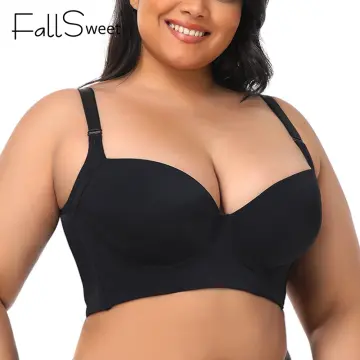 FallSweet Push Up Bra for Women Padded Plus Size Underwire Bras Sexy  Lingeire Lace Underwear CDE Cup