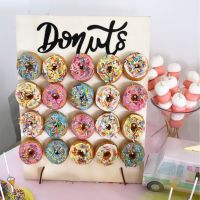 ❇❣∏ Wooden Donuts Wall Display Stand for Wedding Birthday Party Supplies birthday decor party decorations