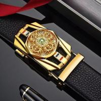 Fortunes authentic male belt han edition leisure trend youth business high-end mens automatic belt buckle belts