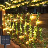 2/3/5/10m LED Solar Artificial Ivy Fairy Vine String Light DIY Plant Green Leaf Light Garland for Home Wedding Party Decoration