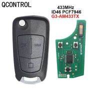 Qcontrol กุญแจรีโมต G3-Am433tx 433Mhz เหมาะสำหรับ Opel/Vauxhall Signium 2005 - 2007 Vectra C 2006 - 2008 Id46ชิป Pcf7946