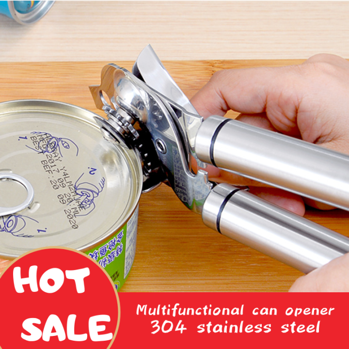 【Hot Sale can Opener Stainless Steel Heavy Duty / Bottle Opener Lazada PH