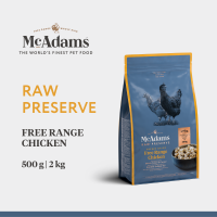 McAdams Raw Preserve Freeze Dried Free Range Chicken สูตร ไก่ฟรีเร้นจ์ ฟรีซดรายด์ สำหรับสุนัข