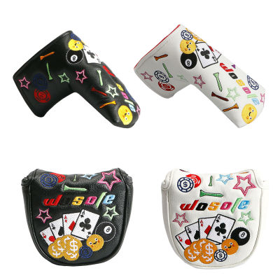 【2023】Golf Putter Cover Magnetic Closure PU Leather Golf Putter Headcover Golf Accessories Waterproof Golf Club Head Cover Protector