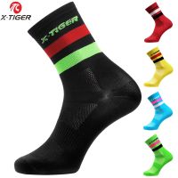 X-TIGER High Quality Professional Cycling Socks Men Women Breathable Sports Bicycle Socks Racing Bike Compression Wear  Pedometers