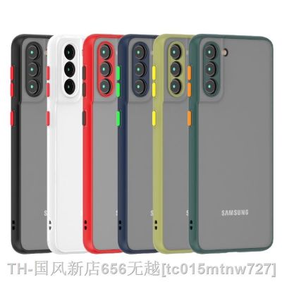 【LZ】❈✧  Armor Matte Hard Phone Case For Samsung Galaxy S20 Fe S21 Plus S22 Ultra 5g S10 Plus Bumper Shockproof Silicone Back Cover
