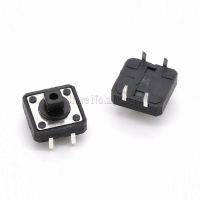 100PCS Tactile Push Button Switch Momentary 12*12*7.3MM Micro switch button DIP Square head Electrical Circuitry  Parts